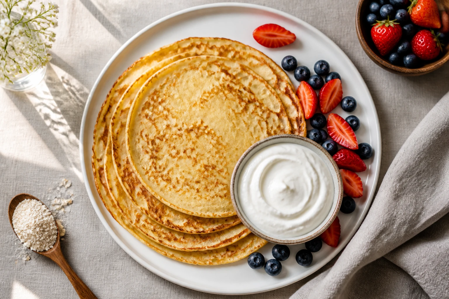 Crêpes protéinées sans whey : recette, variantes et macros réels