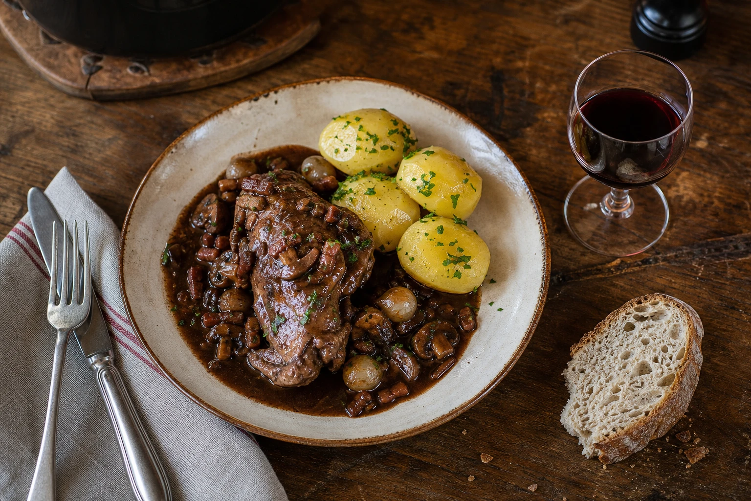 Quel accompagnement pour un coq au vin réussi ?