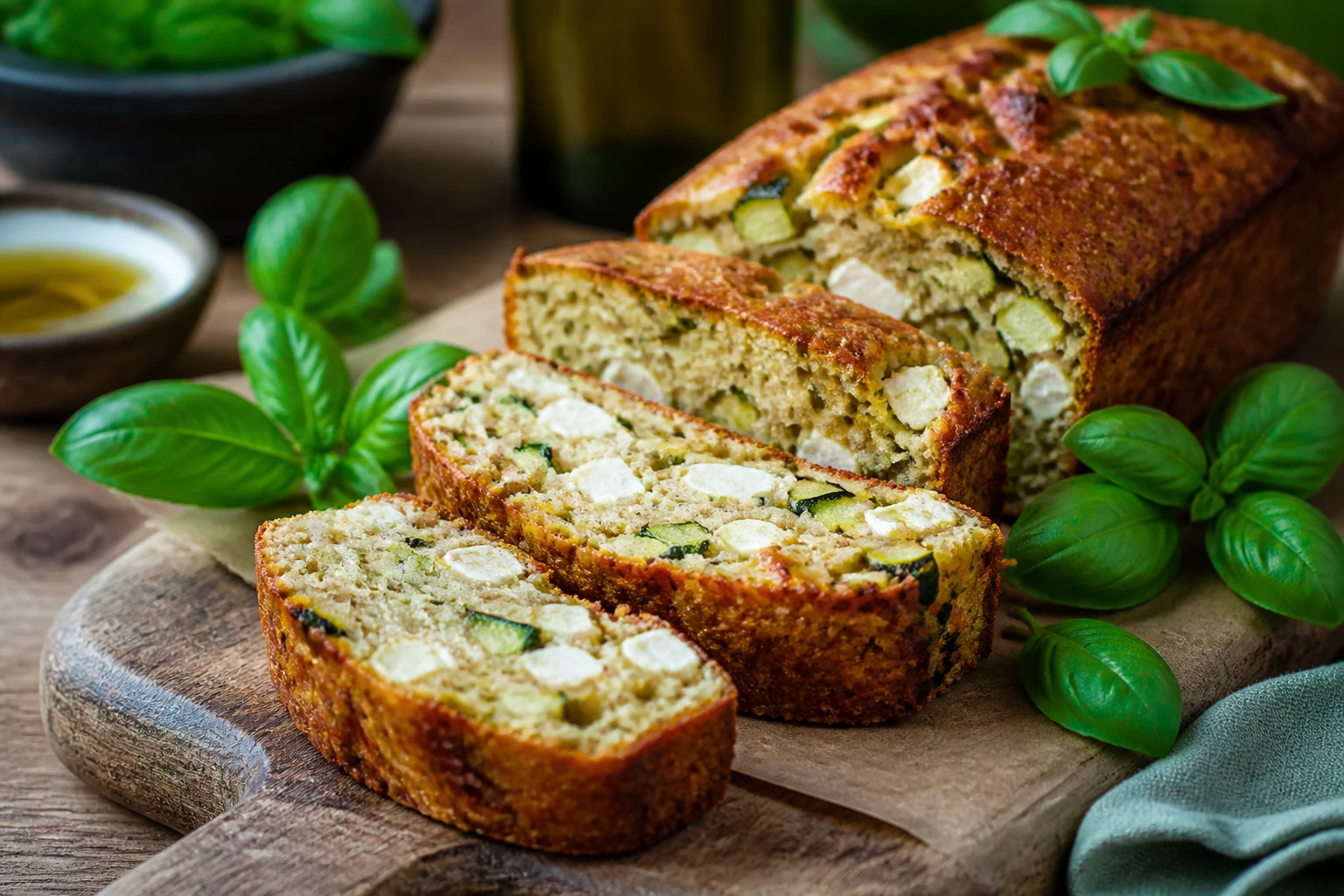 Le cake courgette feta vraiment moelleux, sans excès d&rsquo;eau