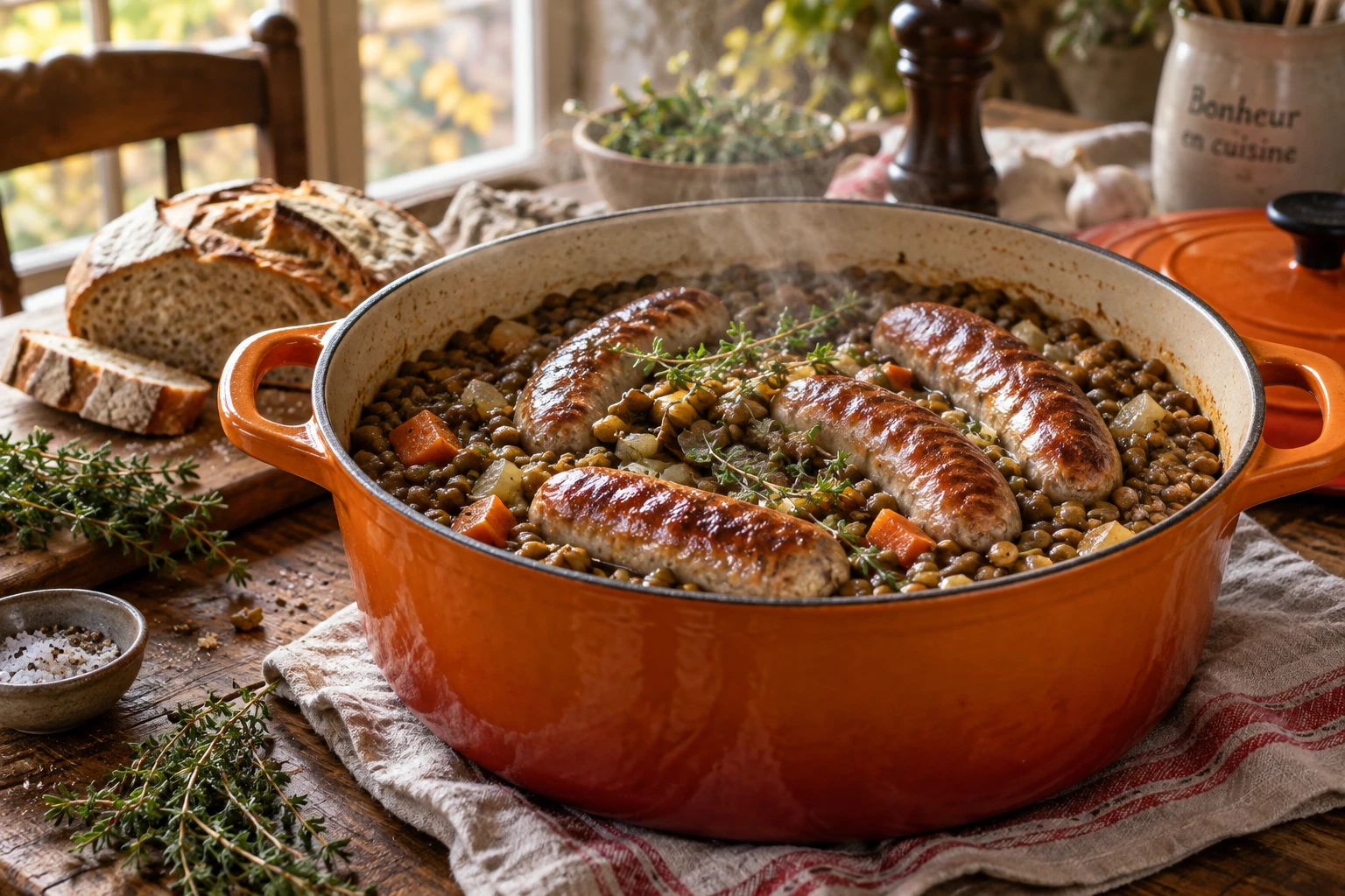 Saucisses aux lentilles : la recette de ma grand-mère